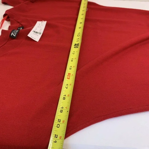 New York & Company 7th Avenue Design Sweater Red Long Sleeve NWT Size M - Picture 5 of 6